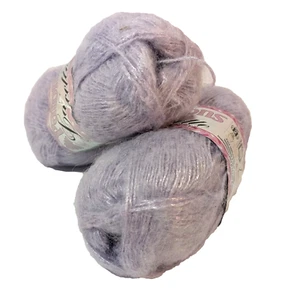 Patons Lacette Lilac Lace Mohair Nylon Acrylic Crochet Yarn #2 Fine, 2 Skein Lot - Picture 1 of 11