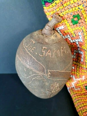 Old Australian Aboriginal Kimberley Carved Boab Nut Signed by Joe Sampi Broom WA - image 1 of 4
