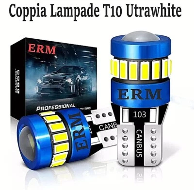 ALFA 159 2005>2012 LAMPADE TOP LED LUCI POSIZIONE LED 3030 + 3014 W5W T10 CANBUS - Immagine 1 di 4