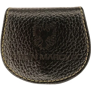 Portamonedas T. Marcus Soporte para cambio Piel de becerro Negro Cinturón Lazo Hecho a mano - Imagen 1 de 3