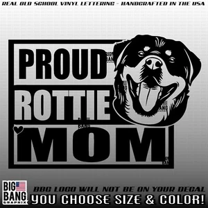 ROTTWEILER Rottie Mom Vinyl Decal Sticker Dog Heart Rescue Save Adopt Love My - Picture 1 of 4