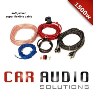 Arnés de cables amplificador coche 1500 vatios Power Amp 10 Awg con soporte de fusible - Imagen 1 de 12