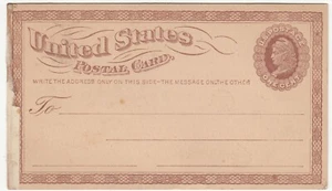 USA; Early Postal Stationary Post Card, Unused, c 1890's - Picture 1 of 2