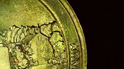 2011-P UNC ERROR ATB GETTYSBURG QUARTER DIE CHIP "CRACKHOUSE" 25-104 - Image 1 of 3