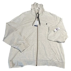 IZOD Herren Hoodie Gr. 2XL Haferflocken LEICHT Reißverschluss Langarm Baumwollmischung - Bild 1 von 3