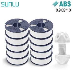 SUNLU ABS BIANCO 10x 0,9 kg filamento stampante 3D 1,75 mm ABS 9 KG per stampanti 3D FDM - Foto 1 di 11