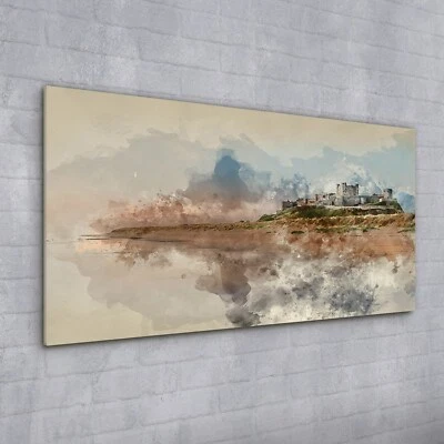 Acrylglasbild Wandbild Plexiglas 100x50 Deko Gemälde Aquarell Hamburg Schloss - Bild 1 von 4