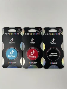 3 TikTok Popsockets Swap Changer Pop Grip Support Stand All Phones Tablets NEW - Picture 1 of 7