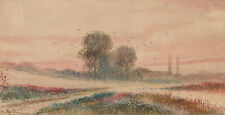 Abraham Hulk Junior (1851-1922) - Signiertes Aquarell, Landschaft Bei Sonnenu...