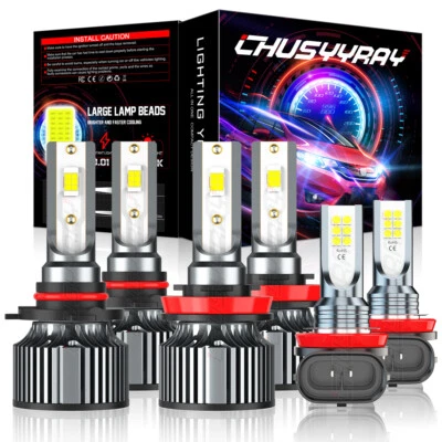 Fit GMC Terrain 2011-2015 6x Combo LED Headlight Hi/Lo Beam & Fog Light Bulbs - Image 1 of 4