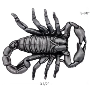 Gray Silver 3D Scorpion Western Belt Buckle - Picture 1 of 1
