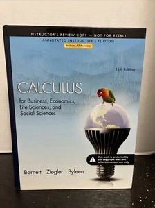 Calculus for Business Barnett Ziegler Byleen 13th Instructors Edition - Bild 1 von 9