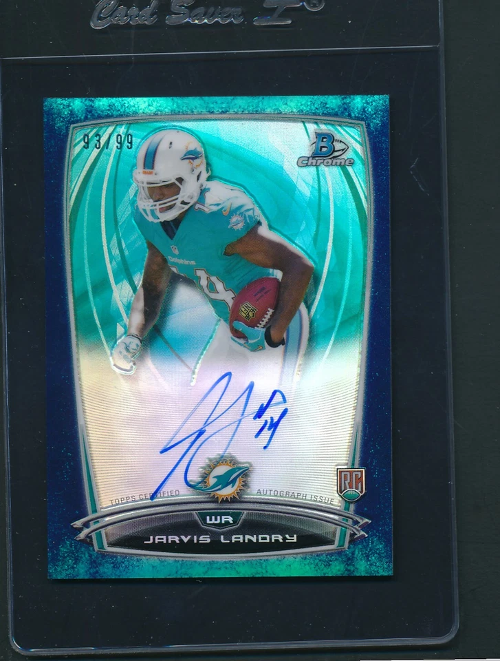 Jarvis Landry 2014 Bowman Chrome Bubbles Refractor Autograph #/99 *4527 - Image 1 of 2