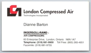 Business Card London ON Compressed Air Technologies Dianne Barton LCA - Picture 1 of 2