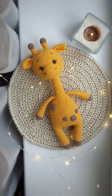 Handmade Giraffe Hand Crochet Toys Animals First Toy Baby Gift Amigurumi - Image 1 of 4