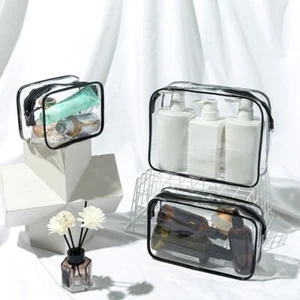 Bag Makeup Cosmetic Case Travel Organizer Pouch Toiletry Storage Transparent Bag - Picture 1 of 12