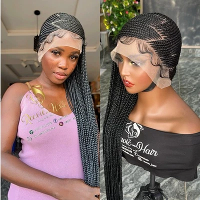 Peruca pronta para enviar, peruca trançada, perucas para mulheres negras, tranças de limonada, peruca trançada - Imagem 1 de 4