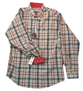 Cinch Button Down Shirt Mens Cade Swor Red Muti Plaid  Western MenXL - Picture 1 of 4