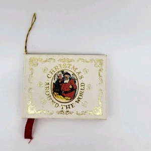 Vintage 1979 Kurt S Adler Christmas Around the World Miniature Book Ornament - Picture 1 of 8