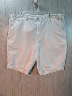 Pantalones Cortos Polo Ralph Lauren Para Hombre 40T Blanco Mezcla de Lino 7" Entrepierna Calce Recto Foto 1 de 4
