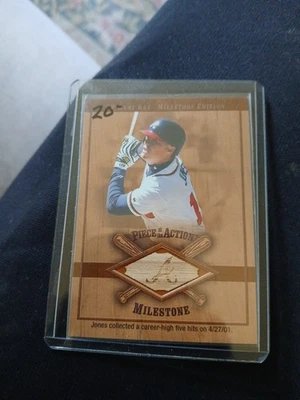 2001 SP Game Bat Edition Milestone - Piece of the Action Milestone Chipper Jones - Image 1 of 2