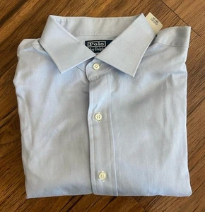 NWT Polo Ralph Lauren New Regent Classic Fit Men’s 17 XL Long Blue Dress Shirt - Picture 1 of 5