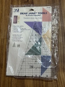 Dear Jane Tools 8823760 - Ruler EZ Quilting 4” Square 8” Triangle Templates - Picture 1 of 2