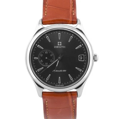 Zenith Elite Automatic BLACK Stainless Steel Leather 36mm 90/01.0040.680 Watch - Image 1 of 4