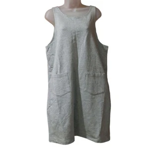 Savvy Sport QVC grau Fleece gefüttert Tank Kleid kuschelig Lagenlook Freizeit LG - Bild 1 von 16