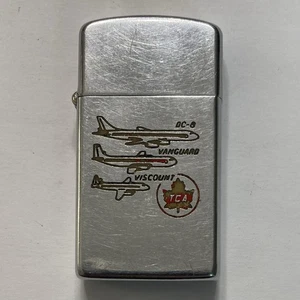 1963 ZIPPO SLIM LIGHTER NIAGARA FALLS CANADA TCA TRANS CANADA AIRLINES PLANES - Bild 1 von 6