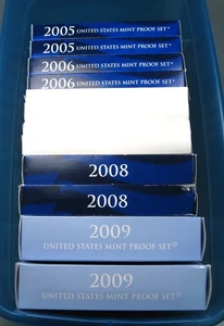 Whole Sale Lot: 10 US Clad Proof Sets;  2005-s to 2009-s. 2/each. *Look @ List* - Picture 1 of 7