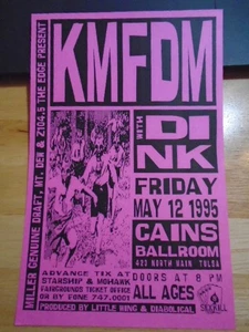 SELTEN KMFDM Dink 1995 Tour KONZERTFLYER Industrie Nihil Schwein Kains Ballsaal OK - Bild 1 von 1