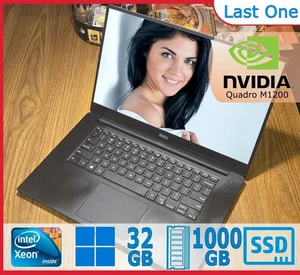 Laptop Dell Precision 5520 Xeon 1505Mv6 1000GB 1TB SSD 32GB RAM M1200 Win 11 Pro - Imagen 1 de 10