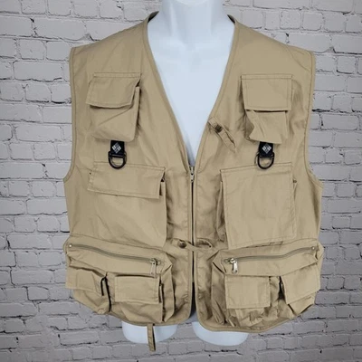 Columbia Performance Equipo de Pesca Caqui Cremallera Ligero Chaleco Utilitario Talla L/XL Foto 1 de 4