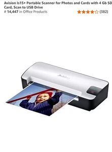 Avision IS15 Plus Portable USB Scanner for Photos & Cards 600dpi FS-1204B Unused - Picture 1 of 1
