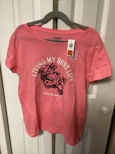 Old Navy Girls Shirt - Living My Best Life - XL - Picture 1 of 2