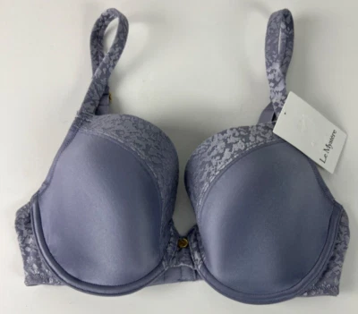Le Mystere Bra Size 32 DDD/F Safari 9978 Plunge T Shirt Underwire Denim Blue B30 - Image 1 of 4