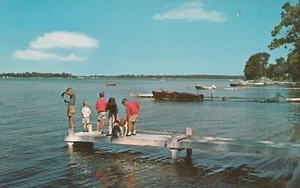 San Souci Coldwater Lake Coldwater Michigan Postcard Chrome - Picture 1 of 2