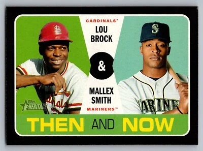 2020 Topps Heritage #TN-11 Lou Brock / Mallex Smith Then and Now Free S&H - Image 1 of 2
