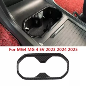 For MG4 MG 4 EV 2022-2025 Carbon Fiber Front Water Cup Holder Cover Trim ABS - Picture 1 of 6