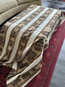 Vintage NEW Peruvian Wool Tablecoth Blanket. 52” x 100” - Picture 1 of 4