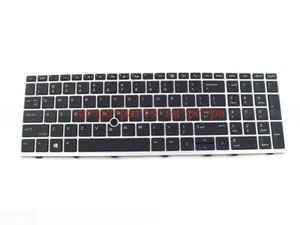 New/Orig HP Zbook 15U G5 G6 Keyboard US English Backlit Silver 15.6" L17970-001 - Afbeelding 1 van 4