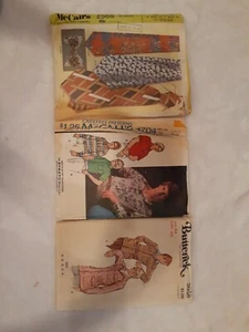 Vtg Sewing Pattern 3-Mens Tie Ascot Scarf McCall 2568 Butterick 3058 Sz 44& 4704 - Picture 1 of 5