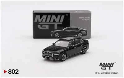Mini GT MGT00802LHD BMW i7 xDrive60 Black Sapphire Die Cast 1/64 - Immagine 1 di 3