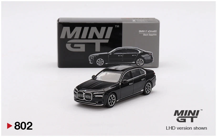 MINI GT BMW I7 EDRIVE50 Sapphire 2024 nero 1/64 MGT00802-L