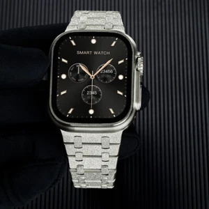 Luxury Shiny Strap for Apple Watch Band Ultra2 10 9 8 7 6 5 49mm Stainless Steel - Zdjęcie 1 z 30