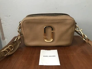 Marc Jacobs The Softshot 21 Crossbody Women's Beige Leather Shoulder Bag - Picture 1 of 13