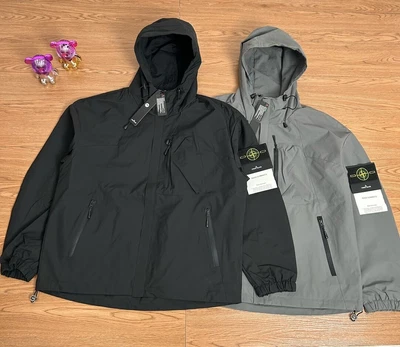 Stone Island Black/grey Multi Zipper Functional windbreaker Outdoor Jacket-