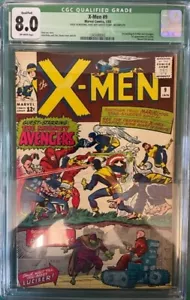 X-MEN #9  CGC 8.0 QUALIFIED (AVENGERS) - Imagen 1 de 4