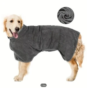 Super Absorbent Dog Bathrobe Towel – Quick Drying, Adjustable Fit, Soft & Cozy! - Picture 1 of 5